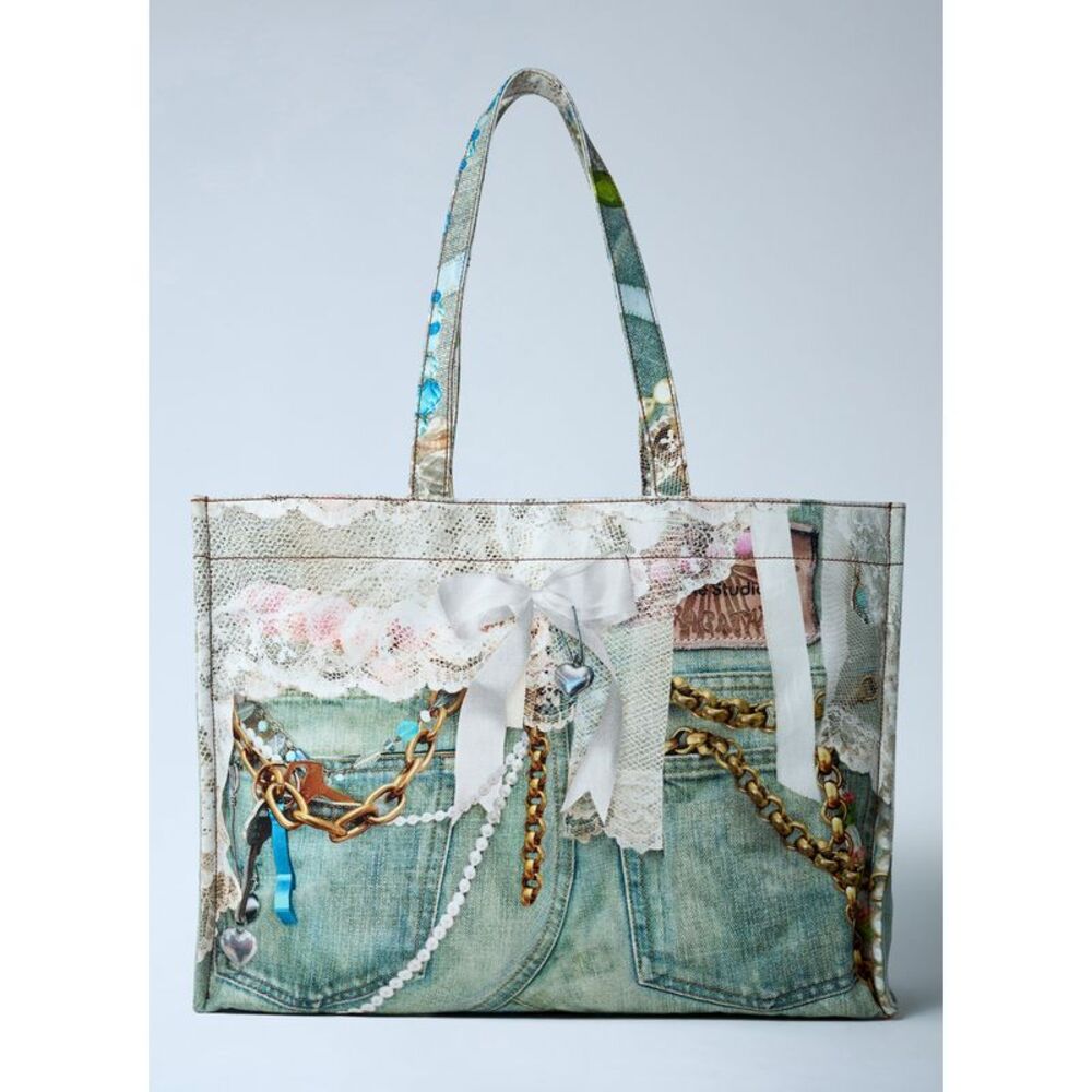 Acne Studios Men Logo Print Tote Bag